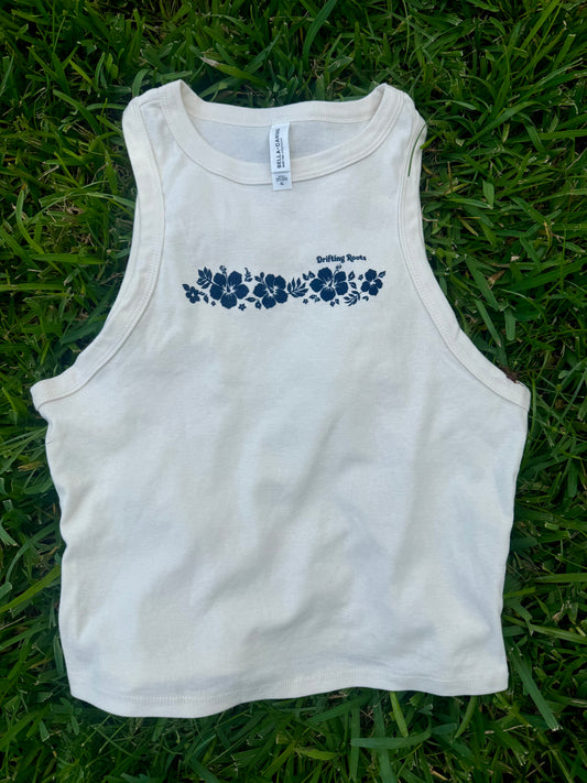 DR floral cropped tank
